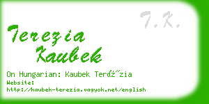 terezia kaubek business card